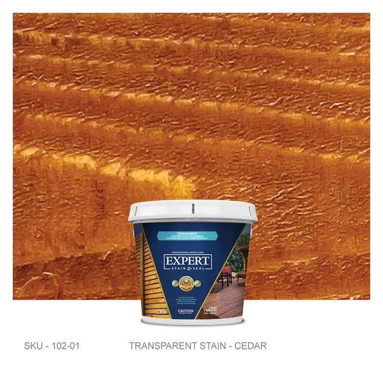 Expert Stains - Transparent Stain Swatch - 1 Gallon / Cedar