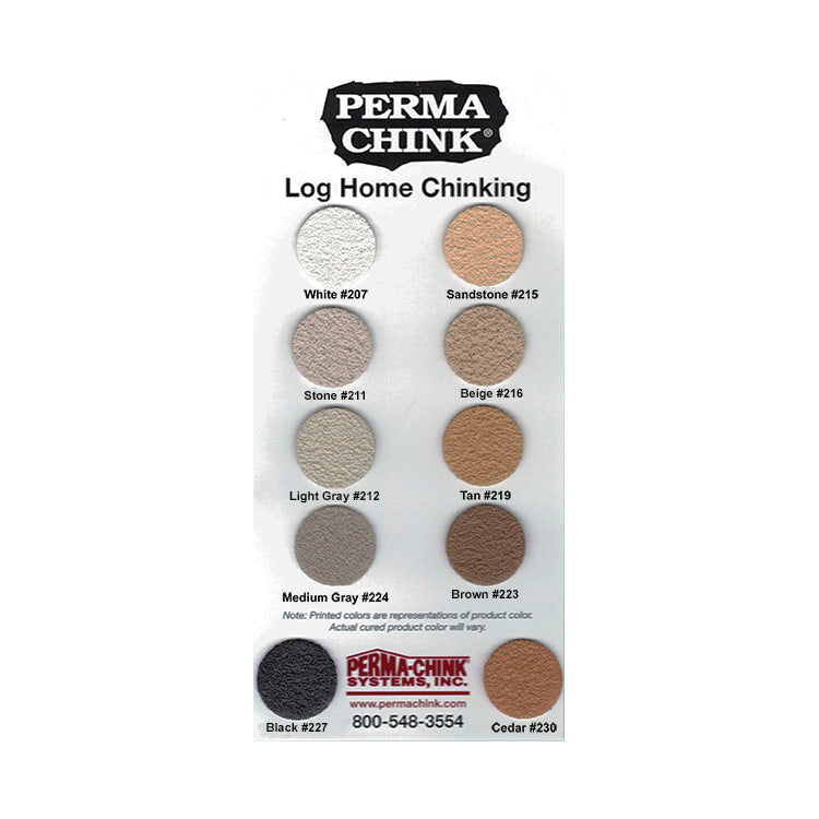 Perma Chink Chinking - Color Card 