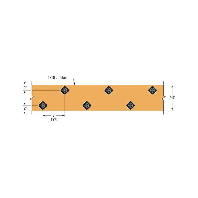 Simpson Strong Tie Outdoor Accents Structural Wood Screw - Installation Drawing 