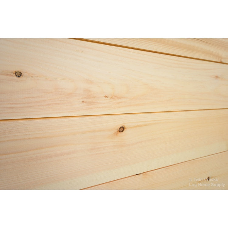 1x6 White Pine Shiplap Siding - Angled Close