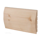 2x8 Spruce "D" Log Siding - Hewn (Front View)