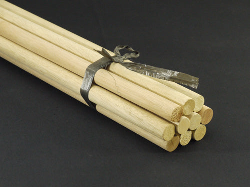 1"x36" Round Hardwood Dowels - Ends