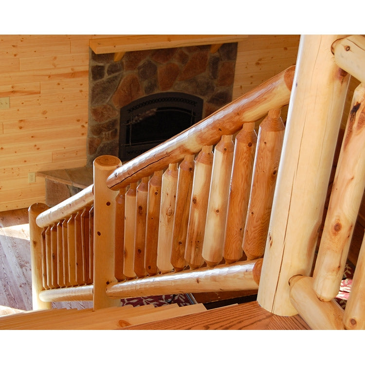 Northern White Cedar Log Stair Railing 