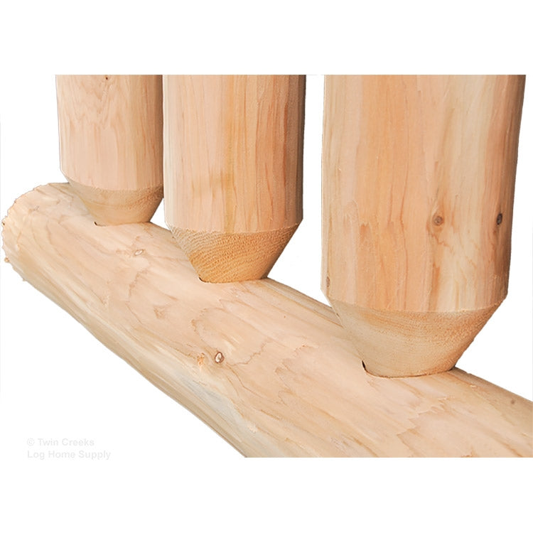 Northern White Cedar Railing (Straight End Detail) 