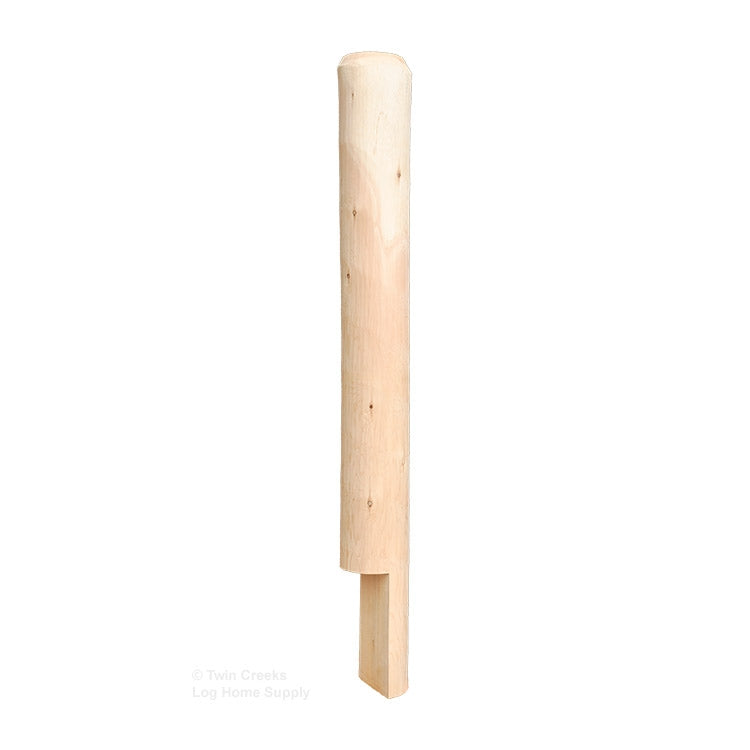 Northern White Cedar Hand Peeled Rail Post (Flat Notched 48" Unit) 