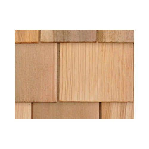 Closeup Installed Photo of #1 Grade R&R Western Red Cedar Sidewall Shingles - Natural Texture