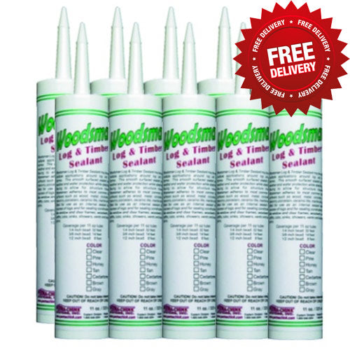 Woodsman Log Caulk - (10) 30 Oz. Tubes - Free Shipping